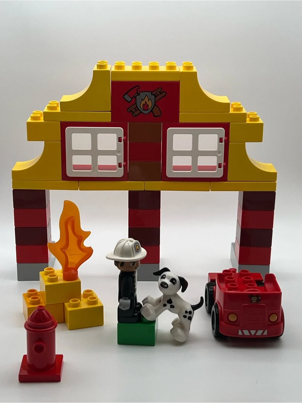LEGO DUPLO Fire Station Playset - Fireman and Dog figures - House 6138